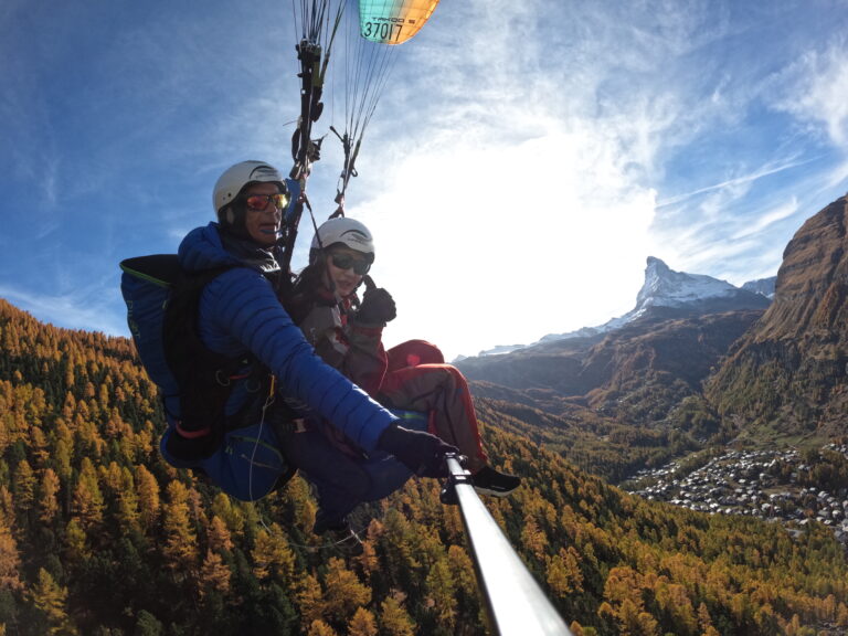 autumn paragliding