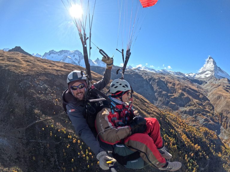 paragliding mountain views