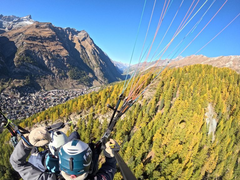 autumn colours while paragliding