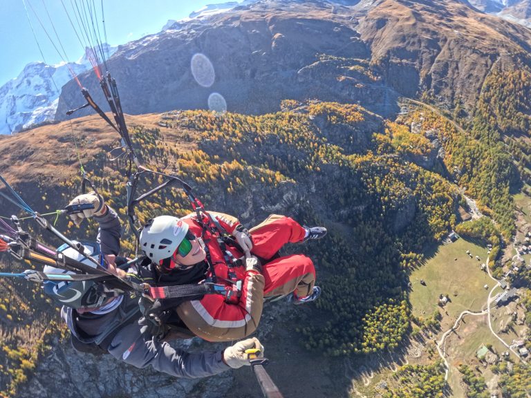 autumn colours paragliding