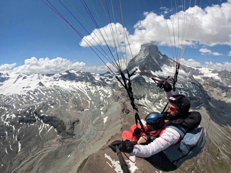 fly in front of the matterhorn